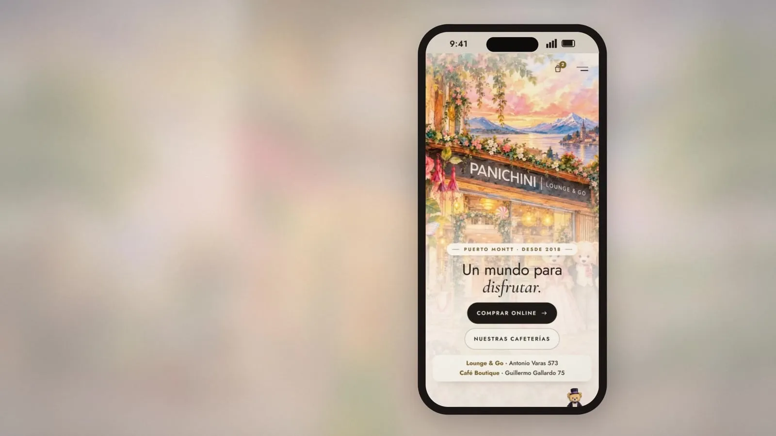 La landing en un teléfono: “Un mundo para disfrutar”, la misma magia en la mano